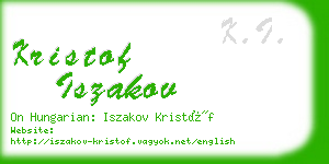 kristof iszakov business card